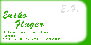 eniko fluger business card